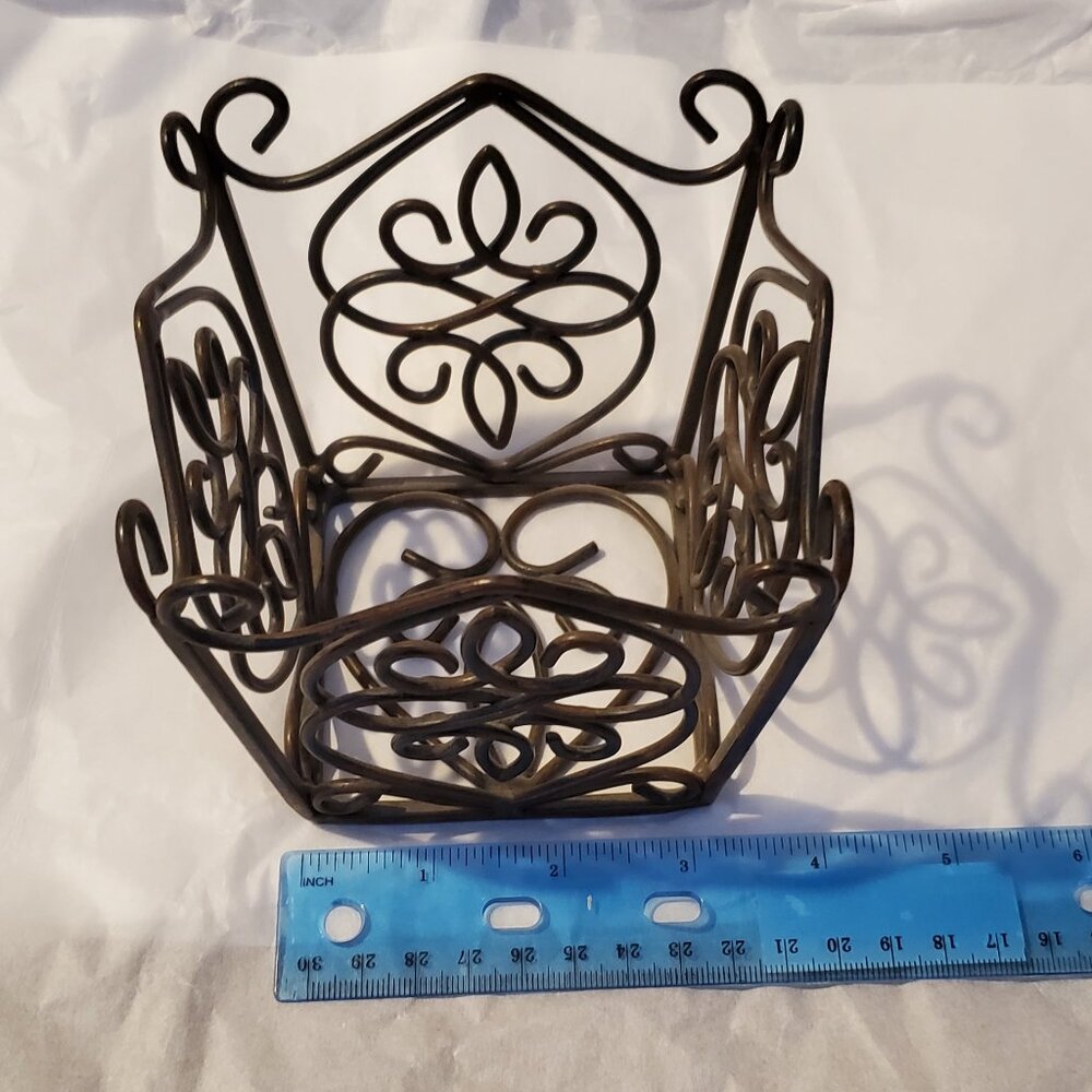Southern Living at Home Rosedale Scrolled Wire Basket Plant Holder - Picture 3 of 5
